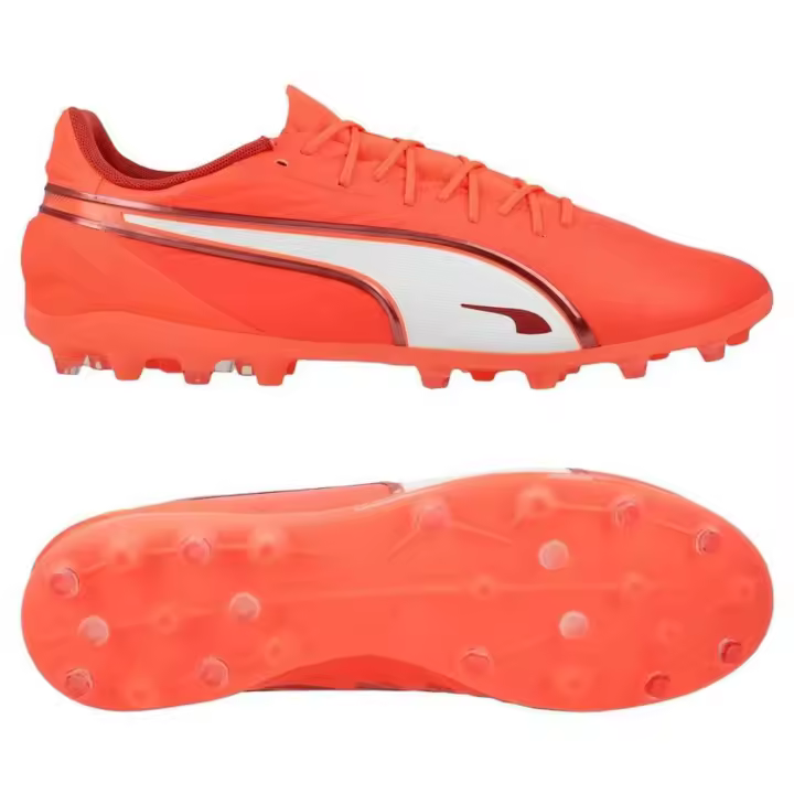 Botas de Futbol Puma King Match Mg para hombre en color naranja - 1