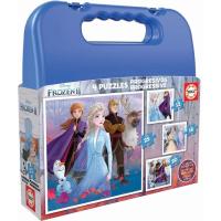 Puzzles Frozen Progresivos Educativo En Maletín, 4 unidades, 12-16-20-25 piezas, Maletín Puzzles Frozen 2, Infantil, Niños, Niñas, Educa Borras - Kiglam - details 0