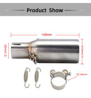 ZSDTRP Escape De Motocicleta Slip-on Muffler Middle Link Pipe Para Piaggio MP3 Beverly X10 De Acero Inoxidable Universal 2008-2016 - details 1