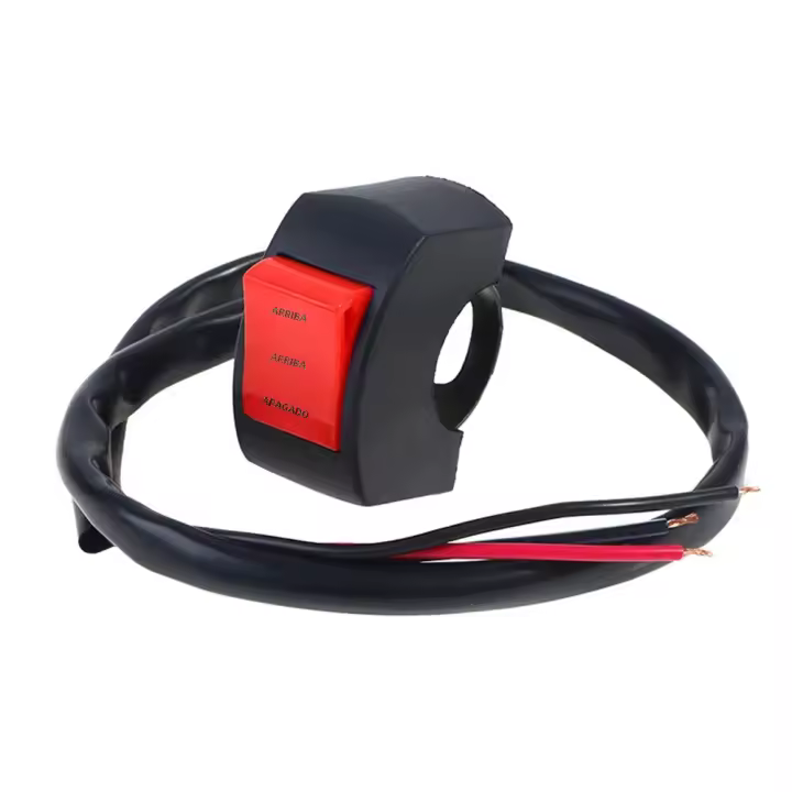 Botón deInterruptor De Manillar Para Motocicleta 22mm LED Farol Lejano Cerca Tres Líneas Usado Como ON/ON/OFF Para Luces Generales - 1
