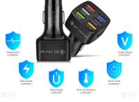 Adaptador de cargador de teléfono para automóvil de 6 puertos de carga rápida, QC3.0/3.1A, derivación inteligente, Cargador USB compatible con cargador de cigarrillos - details 4