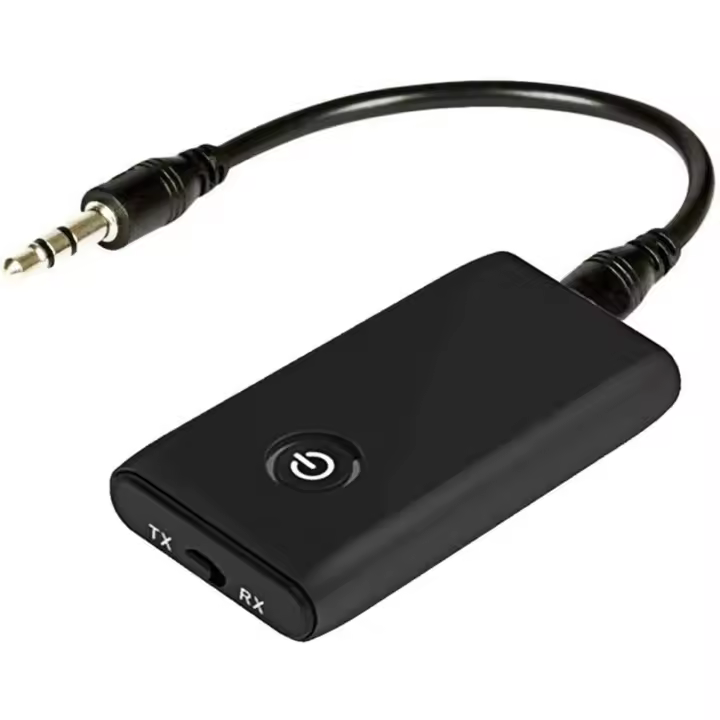 Transmisor Bluetooth 5.0, transmisor y receptor de adaptadores Bluetooth 2 en 1 con baja latencia de enchufe de 3,5 mm, receptor de transmisor bluetooth con función de reducción de ruido, adecuado para el sistema de sonido de DVD de altavoces mp3 / mp4 - 1