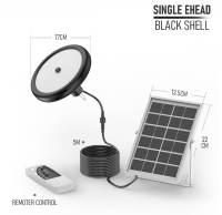 Luz Solar Exterior Recargable 8800mAh Con Sensor De Movimiento Doble Cabeza 112 LED Impermeable Para Jardín Courtyard Garage - details 13