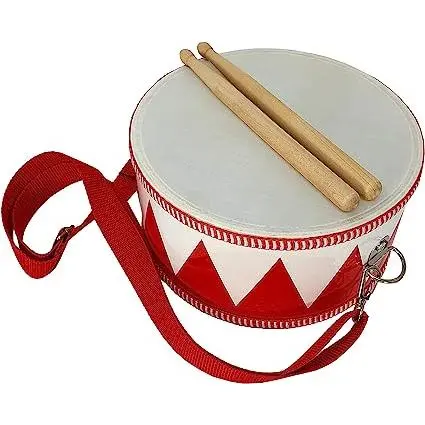 Tambor Rockstar Music de Madera para Niños con Dibujos de Animales y Correa - 1