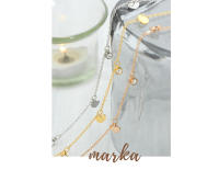 Collar con colgante de moneda y lentejuelas para mujer y niña, cadena, joyería con dijes dorados, trajes de playa, novedad,collares de cadenas delicados para mujer, gargantillas con dijes de corazón, collar de cadena de acero inoxidable apilable simple - details 1