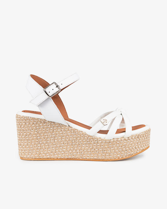 Sandalia Popa Cuña Alta Samos Babel Blanca Mujer