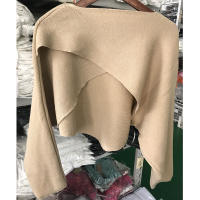 Suéter De Punto Corto De Invierno Para Mujer Estilo Callejero Y2K De Alta Estiramiento Manga Larga O-Neck Suéter Pulla - details 0