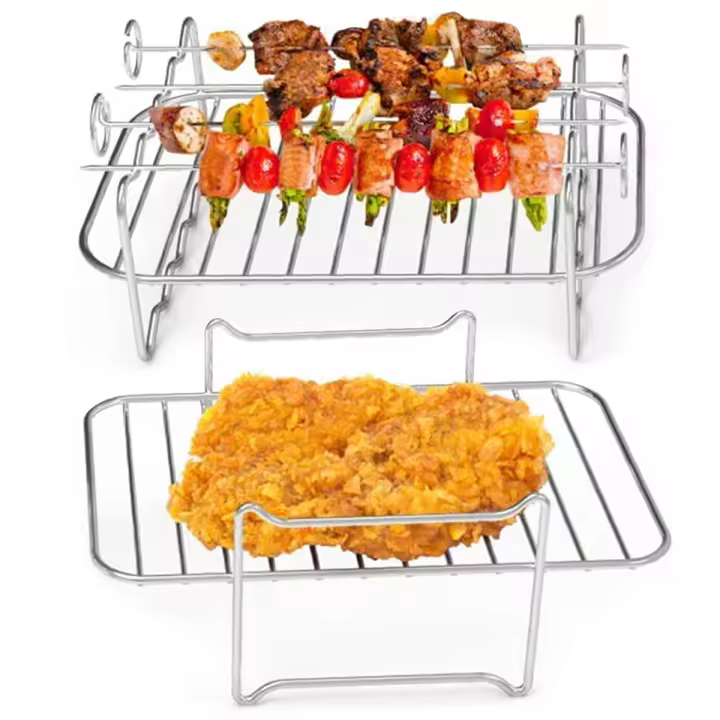 Rack De Asar Multifuncional De Acero Inoxidable Compatible Con Airfryer Dehidratador BBQ Estémer Para Accesorios De Air Fryer - 1