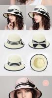 Gorro De Paja Para Mujer Muchique Boater Sombrero De Verano Con Alas Anchas Para Playa Protección Solar Gorro De Viaje Casual Con Lazo - details 7
