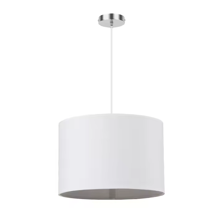 Fabrilamp - Colgante Chanza 1xe27 Cromo/blanco Regx30x30 Cm - 1