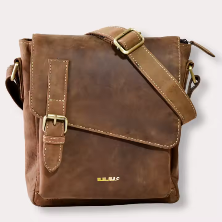 Bandolera de Cuero Genuino IULIUS – Unisex, resistente y elegante para uso diario - 1
