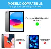 FGNS Funda con Teclado Español con Ñ para iPad 10.9” 10.ª Generación 2022, Carcasa PU Delgada rotectora Delgada con Ranura de Lápiz  con Teclado Bluetooth Desmontable (Diseño Español,QWERTY) para iPad 10.9” 10th Gen. 2022(A2696/A2757/A2777) - details 0