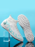 Zapatos De Fútbol Profesionales Para Adolescentes Y Adultos Antideslizantes Con Encastre De Suela De Goma Cómodos De Alto Tornillo TF - details 3