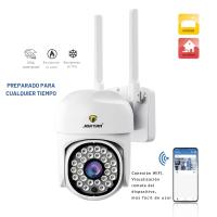 Cámara de vigilancia tipo domo, rotación PTZ, visión nocturna, luces, audio 2 vías y almacenamiento nube – Jortan Tech - details 2