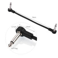 Kit De Cables De Patch Planos Ggiant AC-8 Pedal De Efectos Para Guitarra Con Conectores De Ángulo Recto De 1/4 Pulgada Longitud De 6 Pulgadas 4 Packs - details 4