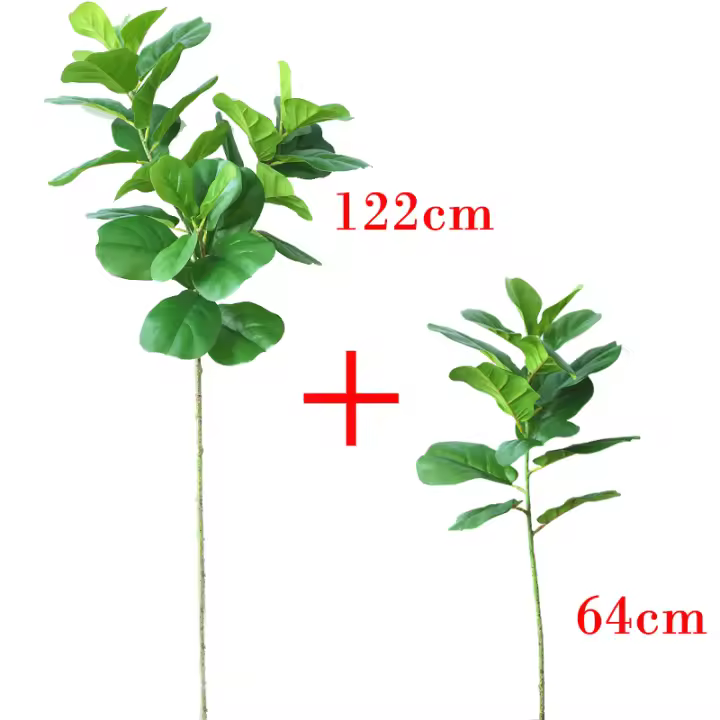 Planta Artificial De Figo Tropical Grande 122cm Hojas Verdes De Plástico Para Decoración De Jardín Habitación Tienda - 1
