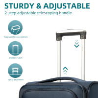 S7 STAR Juego de maletas de 3 piezas blandas de gran capacidad,Cabina Trolley Expandible 20+28+32 pulgadas con 4 Ruedas Giratorias 360°, Conjunto Maleta Ligero Seguro - details 1