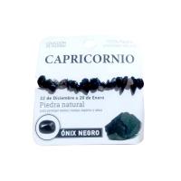 Mind Souls Zodíaco CAPRICORNIO - Colgante, Pulsera o Llavero piedra Ónix Negro - details 1