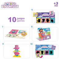 Lisciani Gabby's Dollhouse - Juegos de mesa 10 en 1, multijuegos, juegos niños 3 años, juguetes infantiles educativos, incluye juego de puzle, memo, colores, números, bingo, formas, asociaciones, sombras, busca y encuentra - details 2