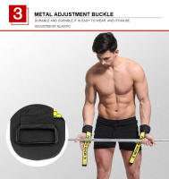 AOLIKES 1 Par De Correas De Agarre Para Gimnasio Y Fitness Soporte De Muñeca Para Levantamiento De Pesas Y Domínicos Uso En Ejercicios De Pull up - details 8