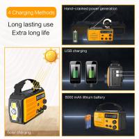 Radio Portátil Recargable Con Crank Solar AM/FM Para Supervivencia Con Batería Recargable Radio USB Linterna Y Lámpara De Lectura - details 11