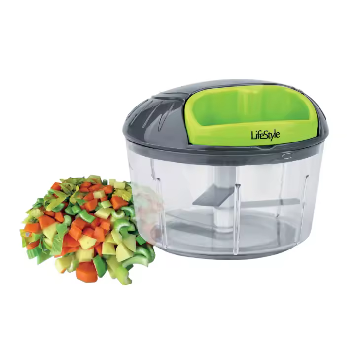 Start Electric | Picadora-batidora manual para picar, cortar y batir alimentos | 2 piezas de recambio diferentes (cuchilla para picar y cortar; batidor para mezclar) | Marca Lifestyle - 1
