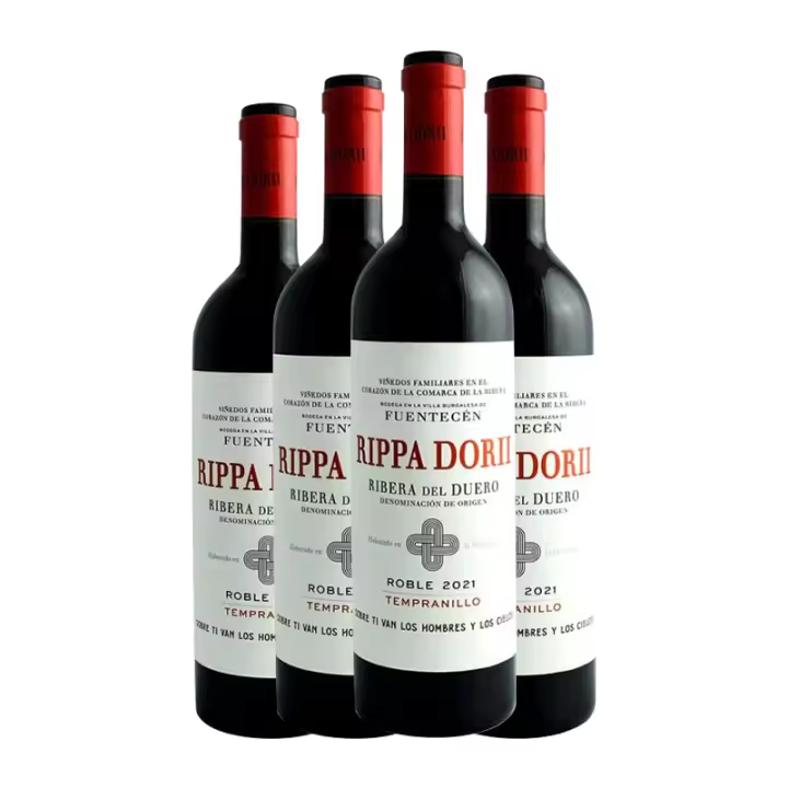 Rippa Dorii vino tinto roble 75 cl x 4 botellas. Total 3 litros - 1