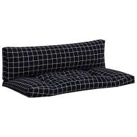 vidaXL Cojines para palés 2 unidades tela Oxford Color Verde brillante,  Azul y blanco,  Negro y blanco y mas Cojín Decorativo de Asiento Cojines de muebles de salon - details 7