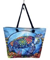 Bolso de Playa TOTE Mujer MEJORADA Estampado Tortuga Marina - details 5