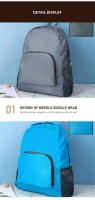Mochila De Viaje Al Aire Libre Impermeable Plegable Y Ligera De Gran Capacidad Para Mujer Estilo Casual Sin Capa De Químicos Peligrosos - details 1