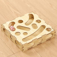 Juguete Para Gatos Rueda Giratoria Y Ratón De Pelota Juego De Puzzle Con Palillo Telescopio Almohadilla De Arañado Self Hi Leaker Para Sofocación - details 10