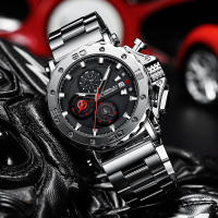 Reloj De Pulsera De Lujo Para Hombres CRRJU Grande Dial En Acero Inoxidable Impermeable Cronógrafo Con Fecha Relogio Masculino - details 22