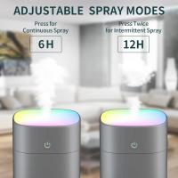 Mini humidificador portátil de 5,12 * 3 pulgadas, humidificador de escritorio pequeño de 400 millas con luz de 7 colores, dos modos, apagado automático, humidificador personal USB ultra silencioso, adecuado para dormitorio, automóvil, oficina, viajes - details 1