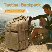 Mochila táctica militar de gran capacidad para hombre, mochila de camuflaje para senderismo, viaje al aire libre - details 0