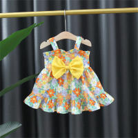 Vestido De Verano Para Bebé Niña Con Gran Lazo Y Flores De Fresa Vestido De Diario De Longitud De Rodilla Para Niñas - details 4
