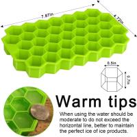 Silicone ice cube mold with lid, 2-pack Pink - details 0