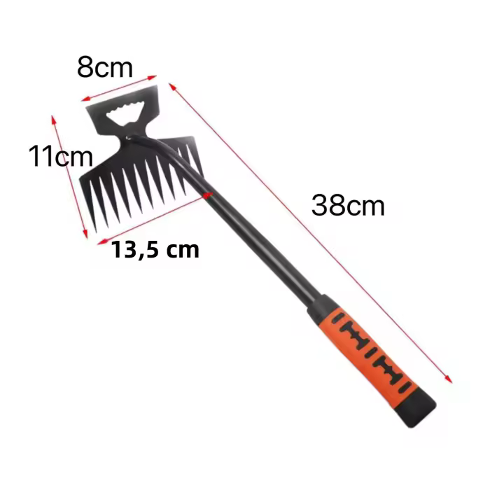 Shovel De Limpieza De Malas Hierbas Metálica 2 En 1 Rascador De Jardín De Acero Inoxidable Con 5/6/8/11 Dientes Herramienta De Maleza Dual Para Jardinería - 1
