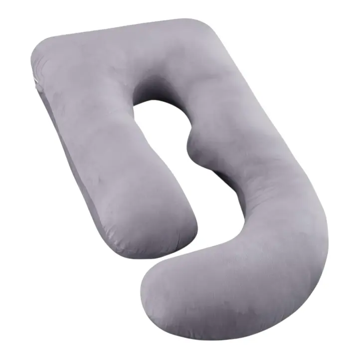 Pregnancy pillows for sleeping, full body pillow, large u shape full body pillow, ultra soft pillow with removable cover, velvet, sleep comfort pillow, u shape pillow (almohada-001 2790) - 1