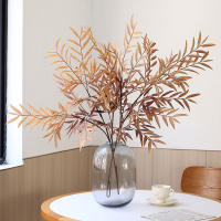 1PC Flor Artificial De Otoño Larga Con Hojas De Bambú En Silicona Decoración De Boda Arte Floral Para Hotel Y Estudio - details 0