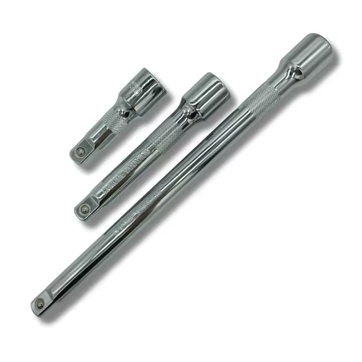 AC Tools Juego de 3 Alargos para Carraca 1/2 - Longitudes 75 125 250mm - 1