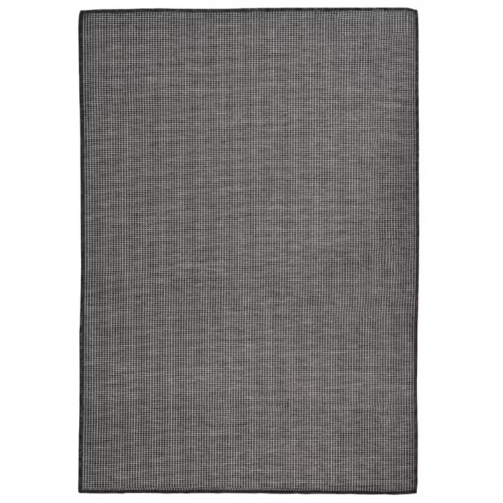 vidaXL Alfombra de exterior de tejido plano gris 160x230 cm - 1
