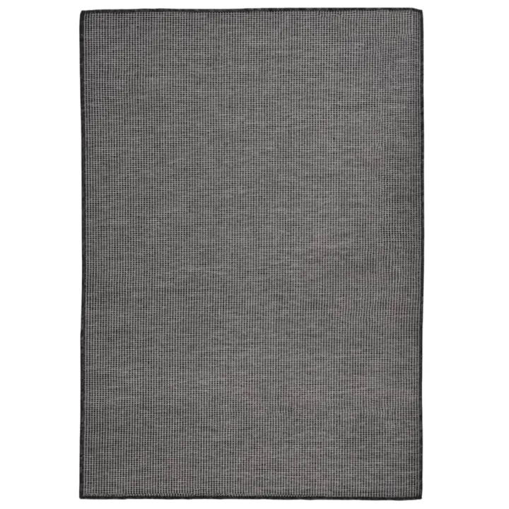 vidaXL Alfombra de exterior de tejido plano gris 160x230 cm - 1