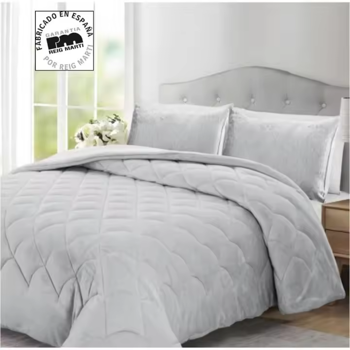 Edredón Comforter Modelo LAHAR con reverso de Borreguito de REIG MARTI para cama de 180 cm - 1