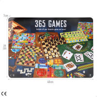 CB Games - Pack 365 juegos de mesa en caja metálica, 10 tableros multijuego, fichas, 7 dados, juego de la oca, backgammon, de 1 a 8 jugadores, juguetes educativos, juguetes niños + 6 años - details 6