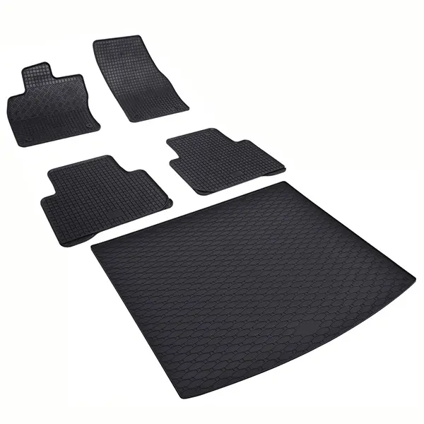 Alfombra de maletero y alfombrillas de goma conjunto a medida para VW Touran desde 2015- - 1