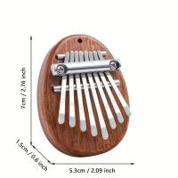 Mini Kalimba De Madera Con 8 Teclas Calidad Superior Instrumento Musical De Pulsera Regalo Accesorio Esencial Para Dedos Y Túmbo - details 3
