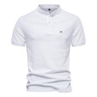 Primavera y verano nuevo estilo de algodón puro cuello alto deportes tops para hombres tamaño europeo POLO camisa casual para hombres bordados de manga corta T - details 3