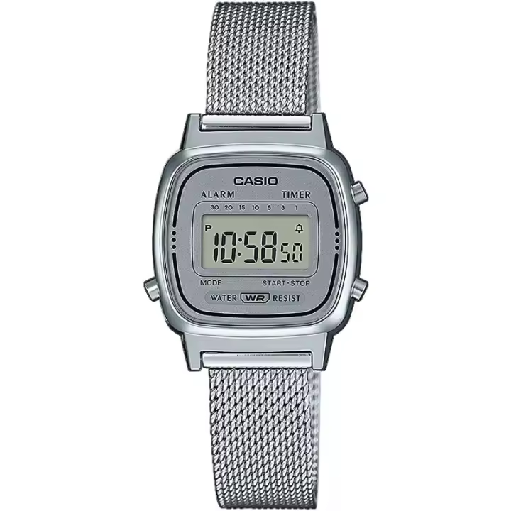 Reloj Casio Digital Mujer Malla Milanesa La670wem-7ef - 1