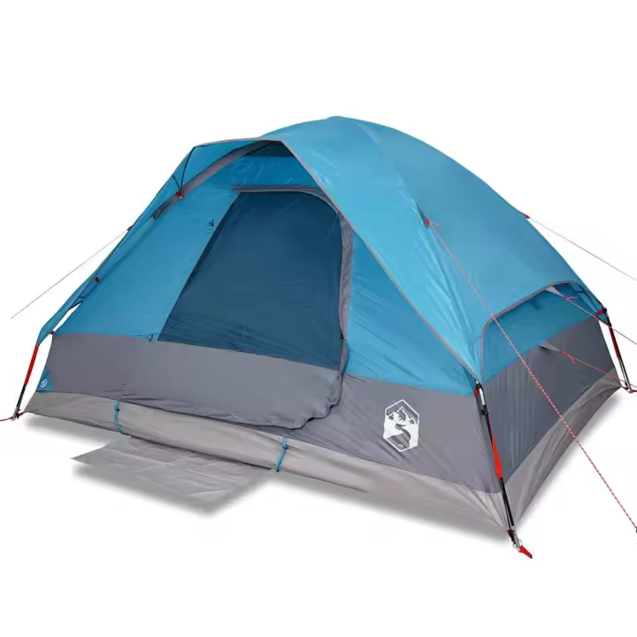 vidaXL Tienda de campaña familiar iglú 6 personas impermeable azul - 1