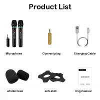 Micrófono Profesional UHF Inalámbrico de Mano Bluetooth Karaoke con Grabación para Estudio y Fiesta - details 11